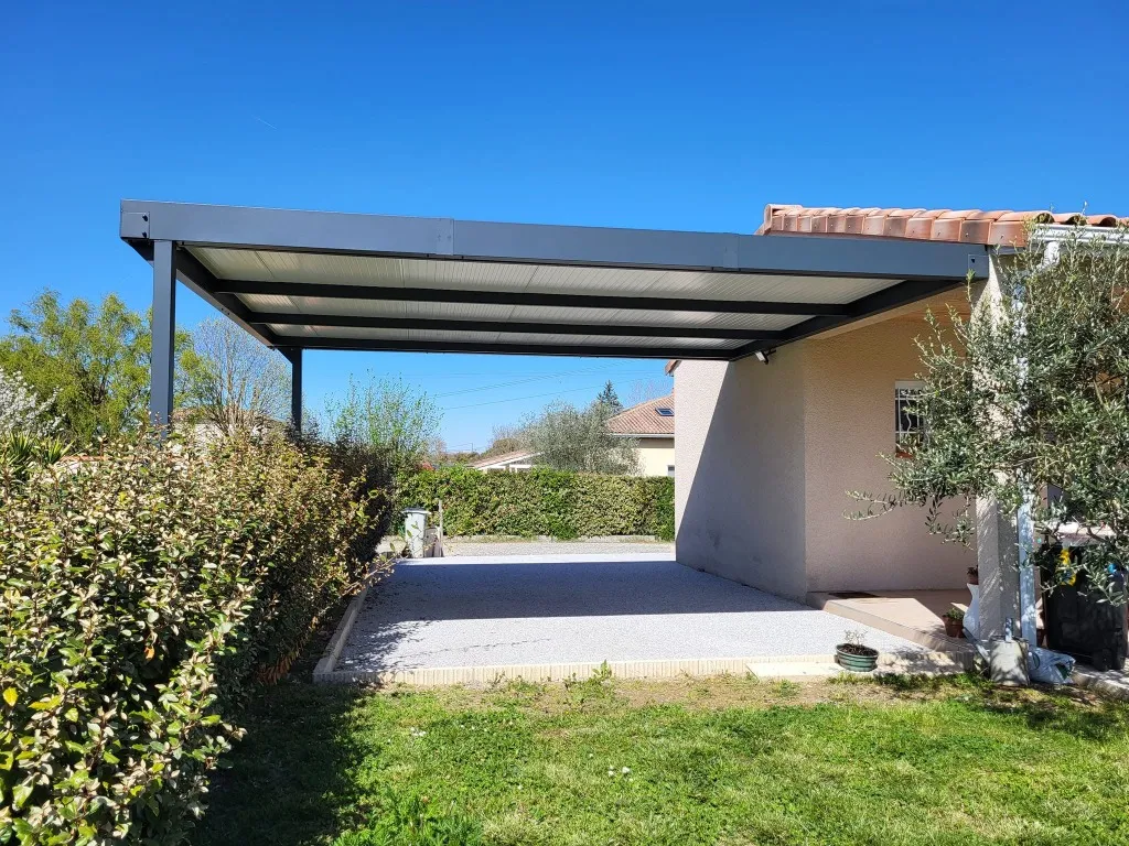 Carport Métallique Anthracite Autoporté