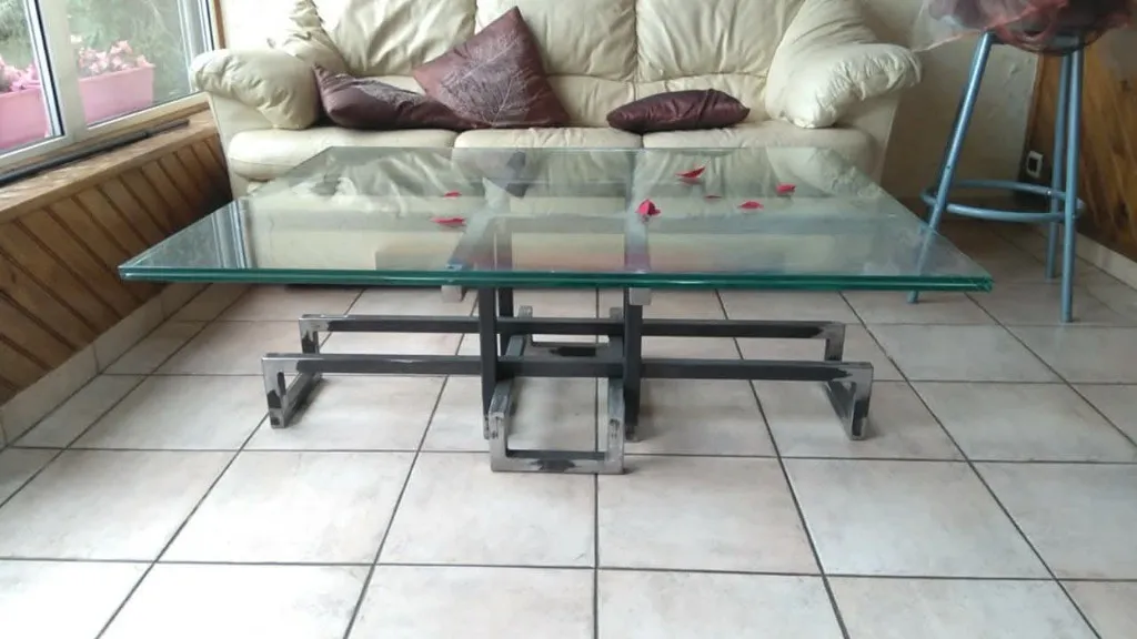 Table Basse Verre & Acier